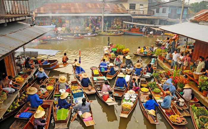 جاهای دیدنی بانکوک تایلند,4-floating-markets