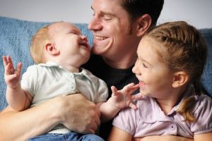 Father and children
