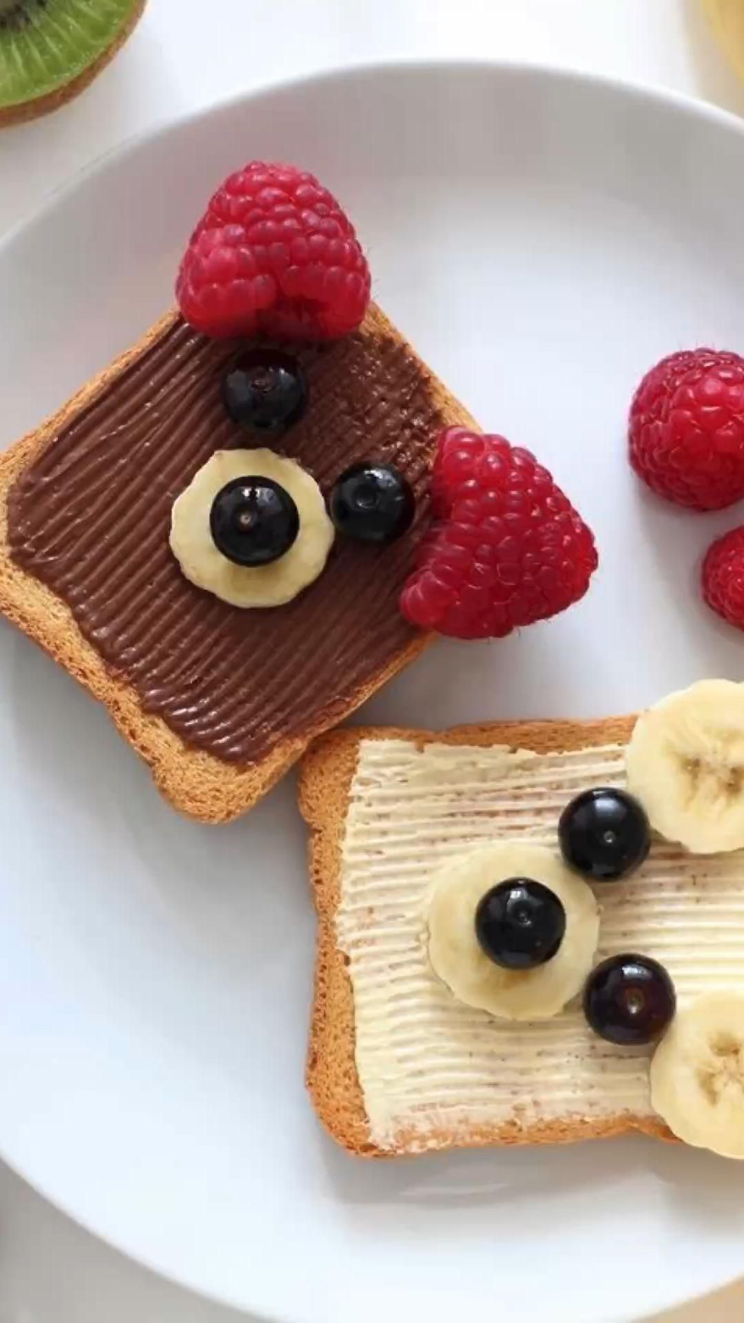 تزیین نان تست برای صبحانه کودک