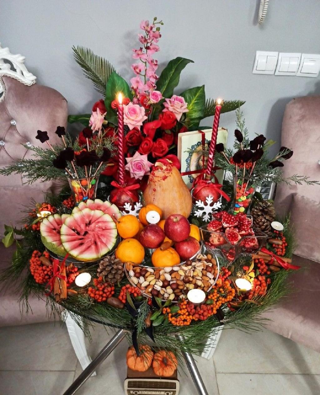ایده تزیین خنچه عروس برای شب یلدا شیک