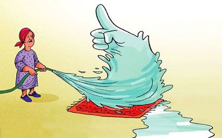 نقاشی در مورد صرفه جویی در آب
