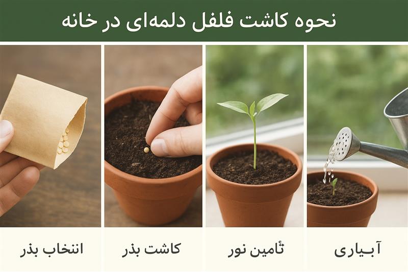 نحوه کاشت فلفل دلمه ای در خانه