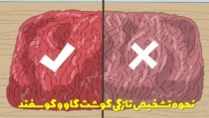 نحوه تشخیص تازگی گوشت گاو و گوسفند