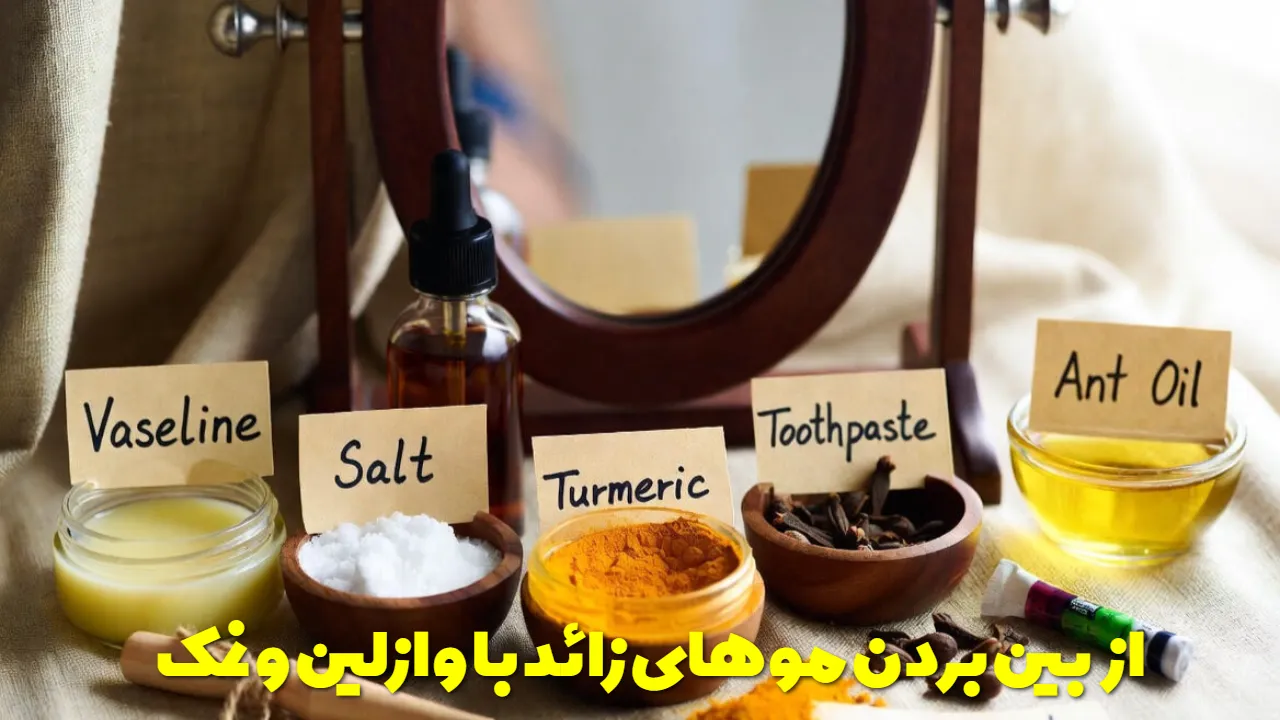 از بین بردن موهای زائد با وازلین و نمک