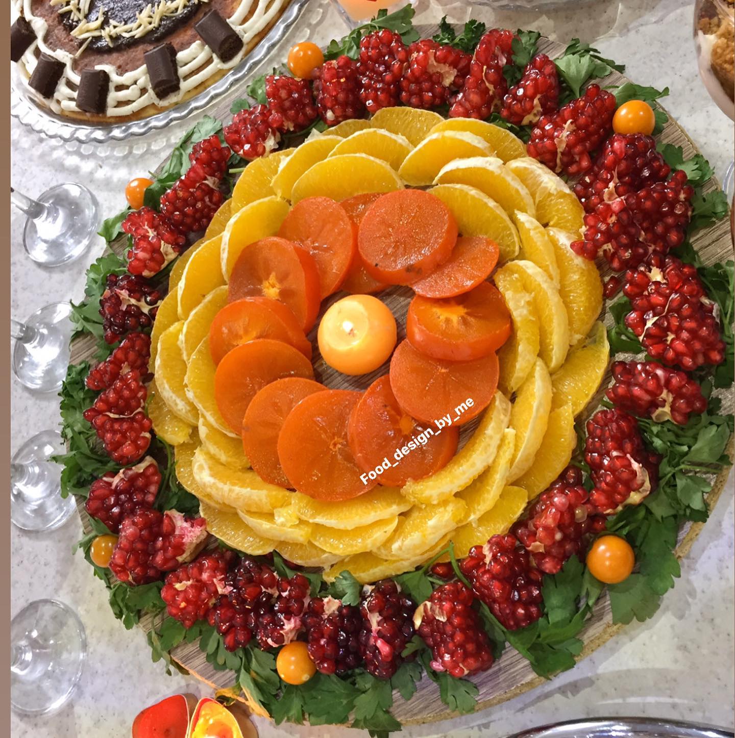 ایده تزیین بشقاب میوه پاییزی برای مهمانی