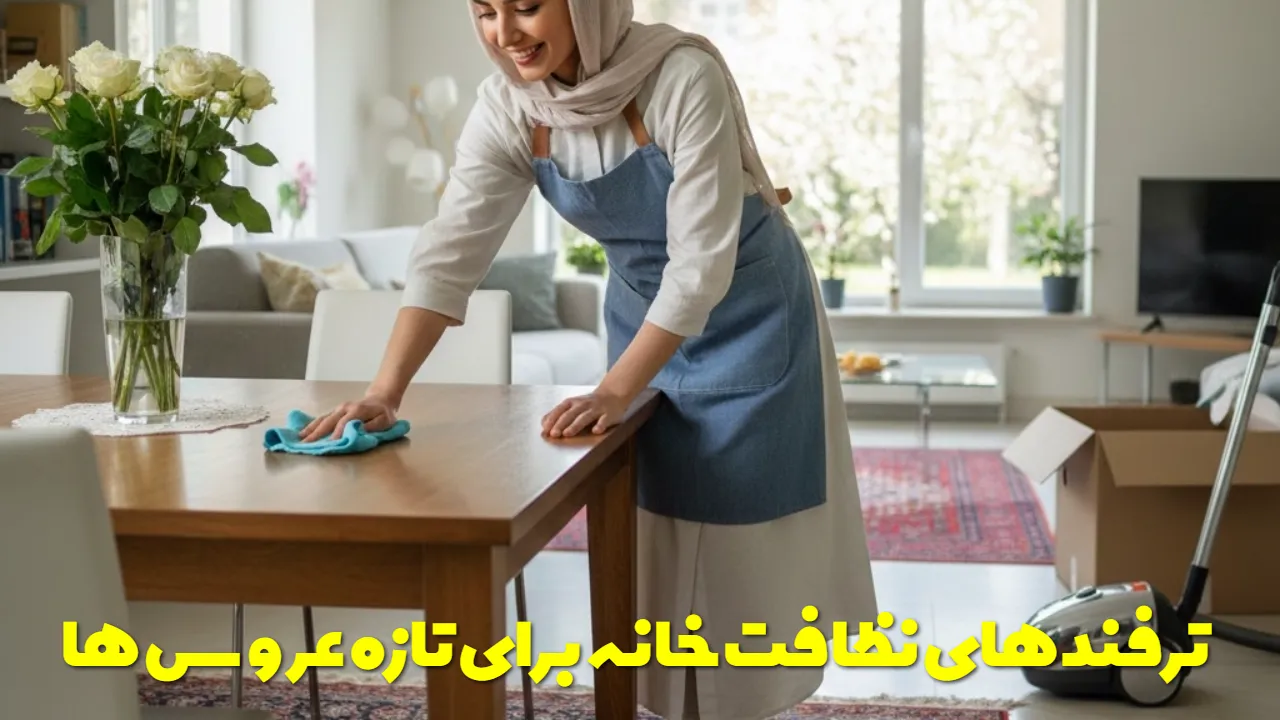ترفندها برای تمیز کاری و نظافت خانه برای تازه عروس ها