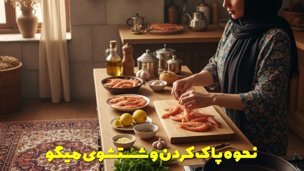 نحوه پاک کردن و شستشوی میگو