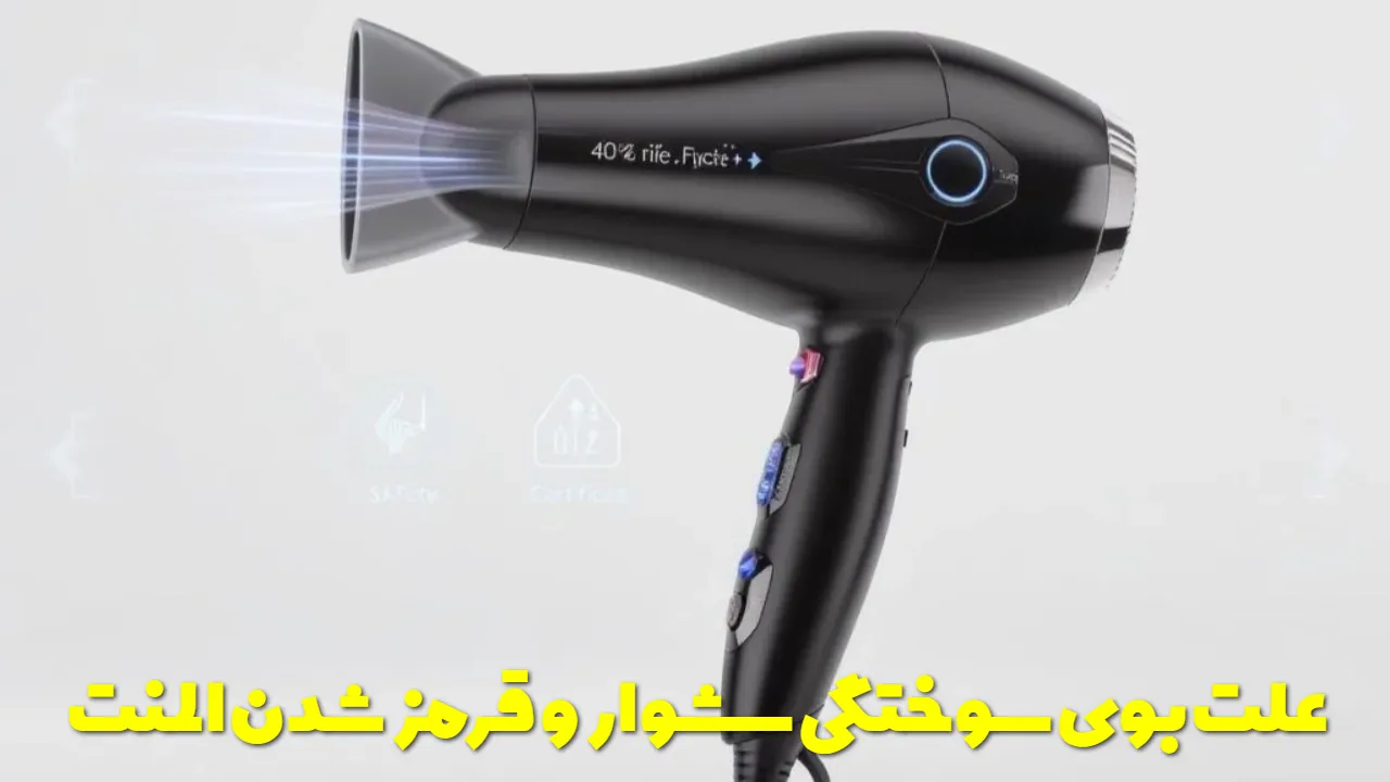 علت بوی سوختگی سشوار و قرمز شدن المنت