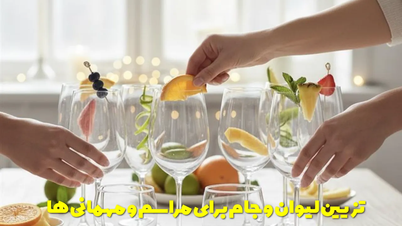 تزیین لیوان و جام برای مراسم و مهمانی ها