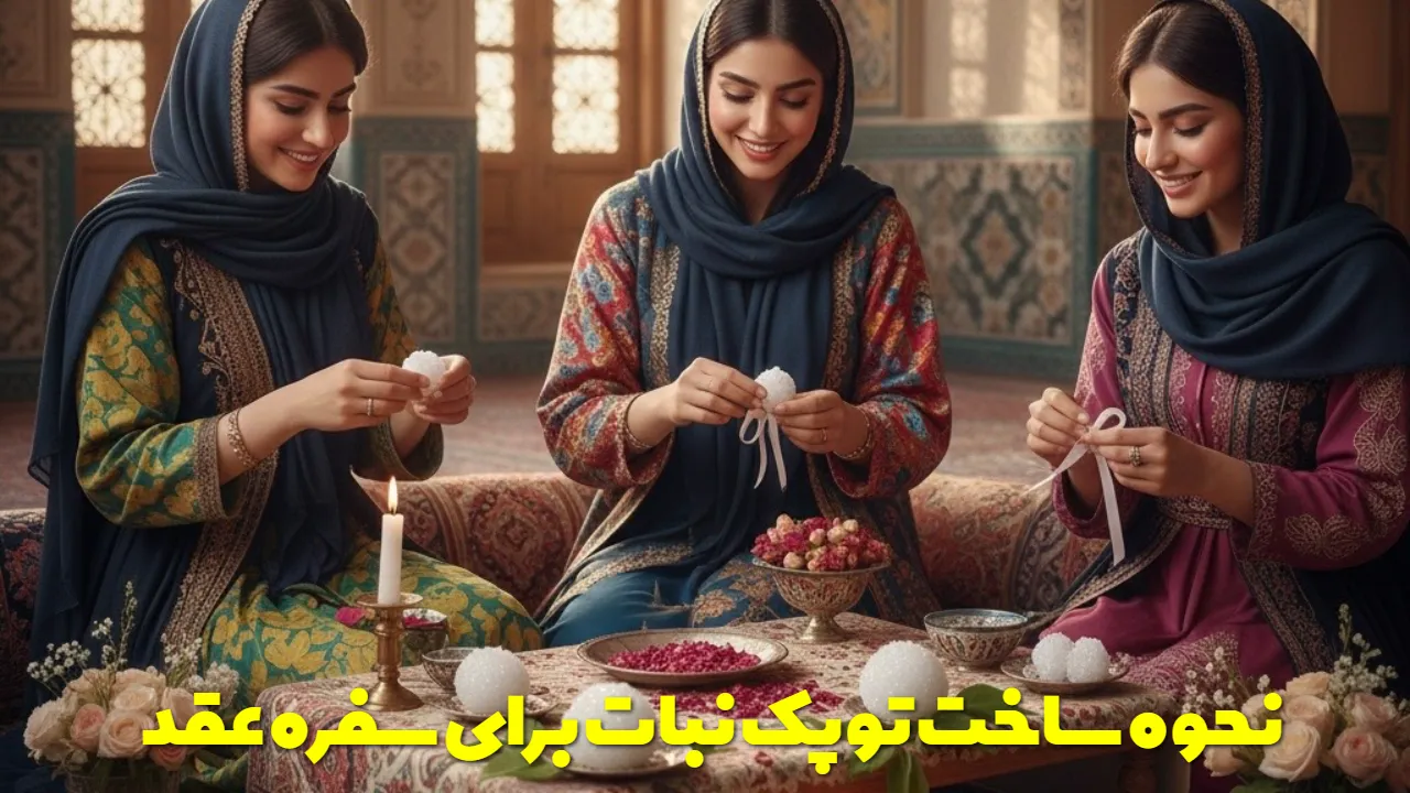 نحوه ساخت توپک نبات برای سفره عقد