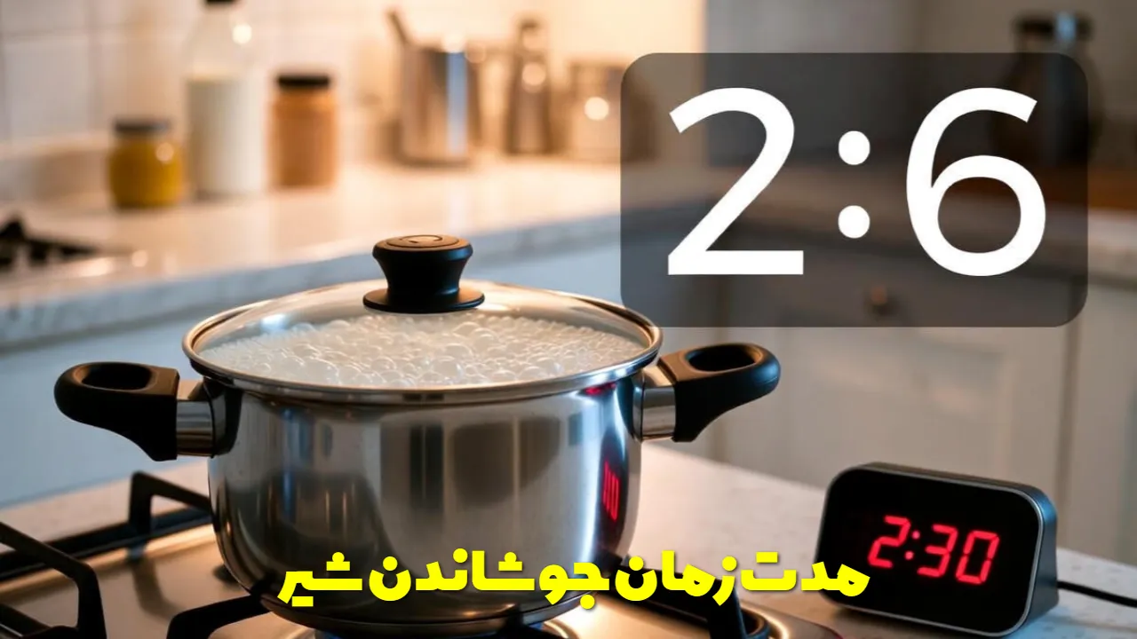 مدت زمان جوشاندن شیر