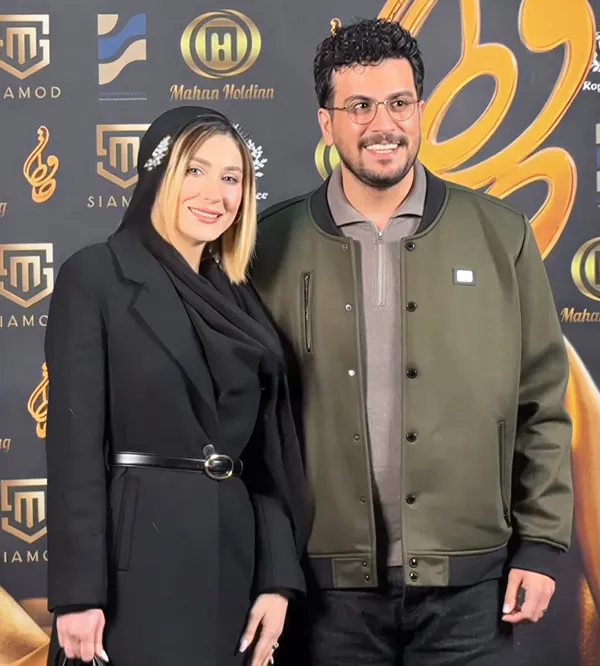 امیرحسین قیاسی و همسرش