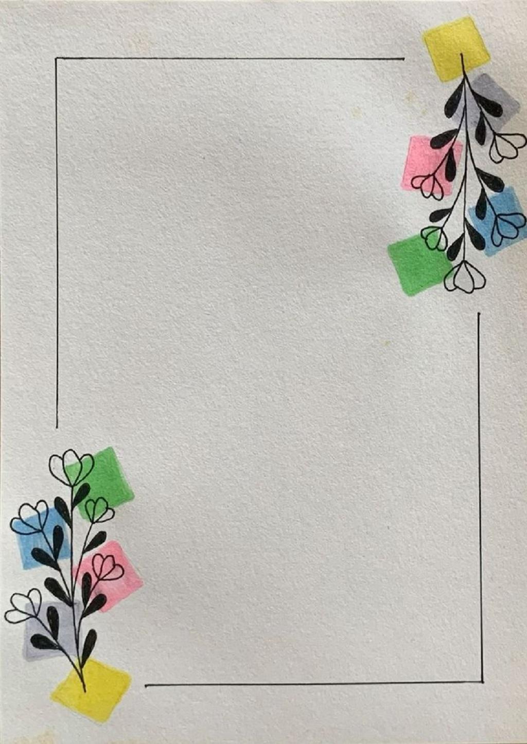 نقاشی حاشیه دفتر مشق جدید آسان