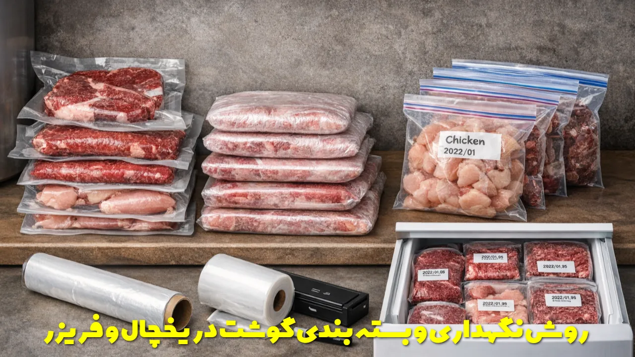 روش نگهداری و بسته بندی گوشت در یخچال و فریزر