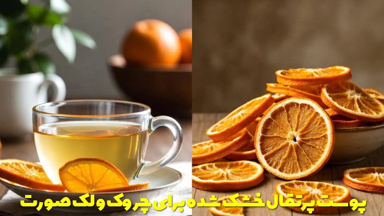 پوست پرتقال خشک شده برای چروک و لک صورت