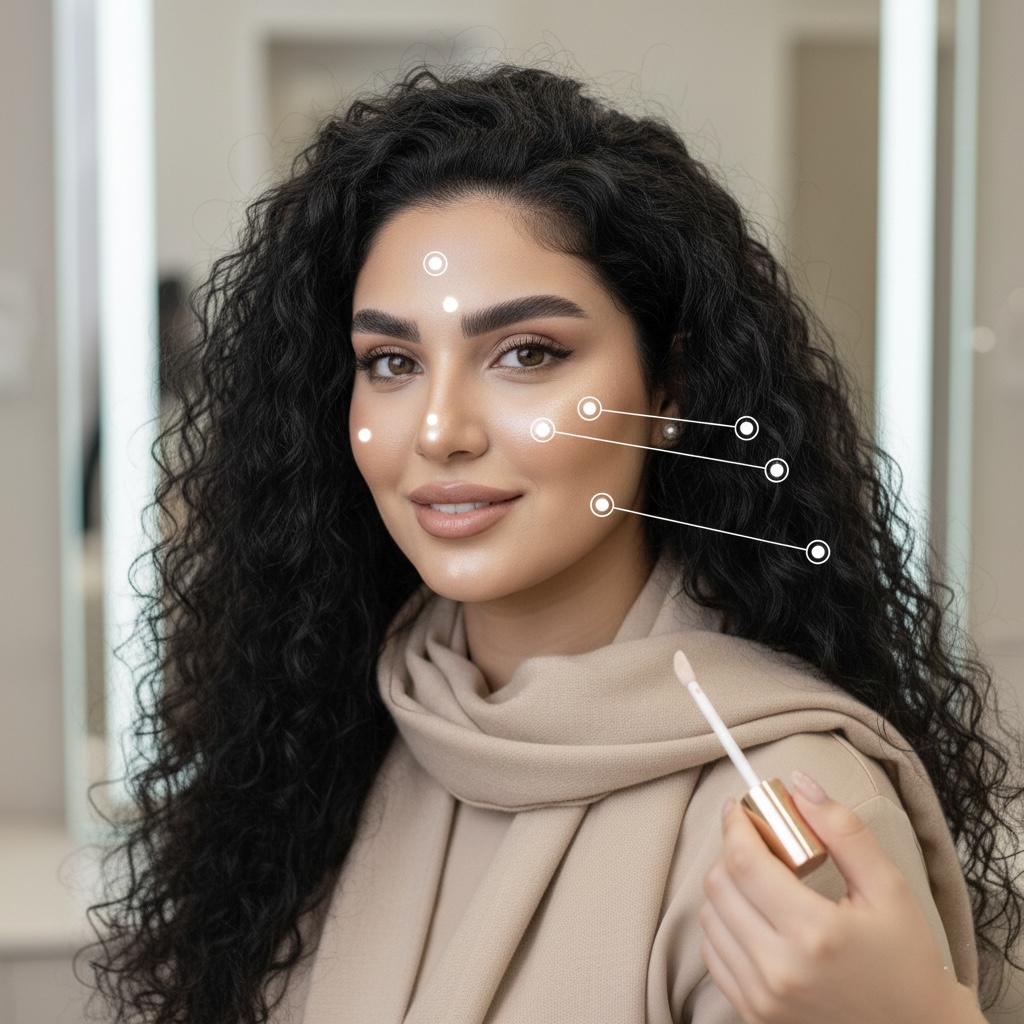 نقاط هایلایتر براق