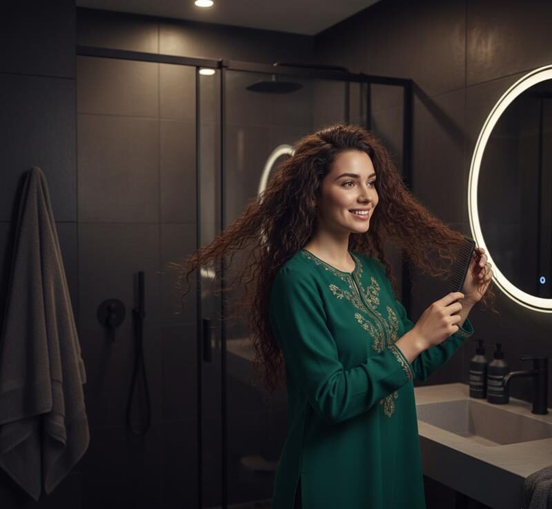 شانه کردن موهای خیس