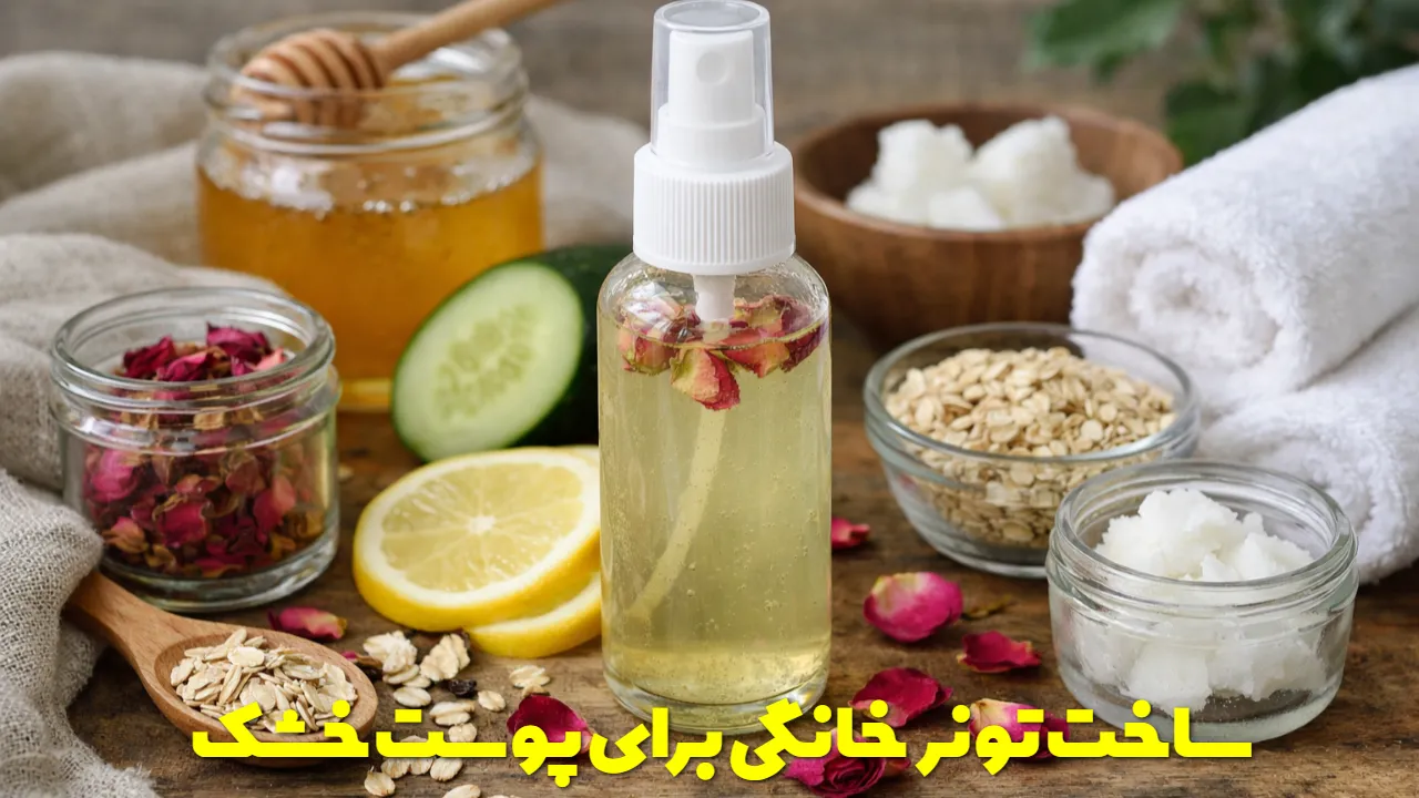 ساخت تونر خانگی طبیعی و عالی برای پوست خشک
