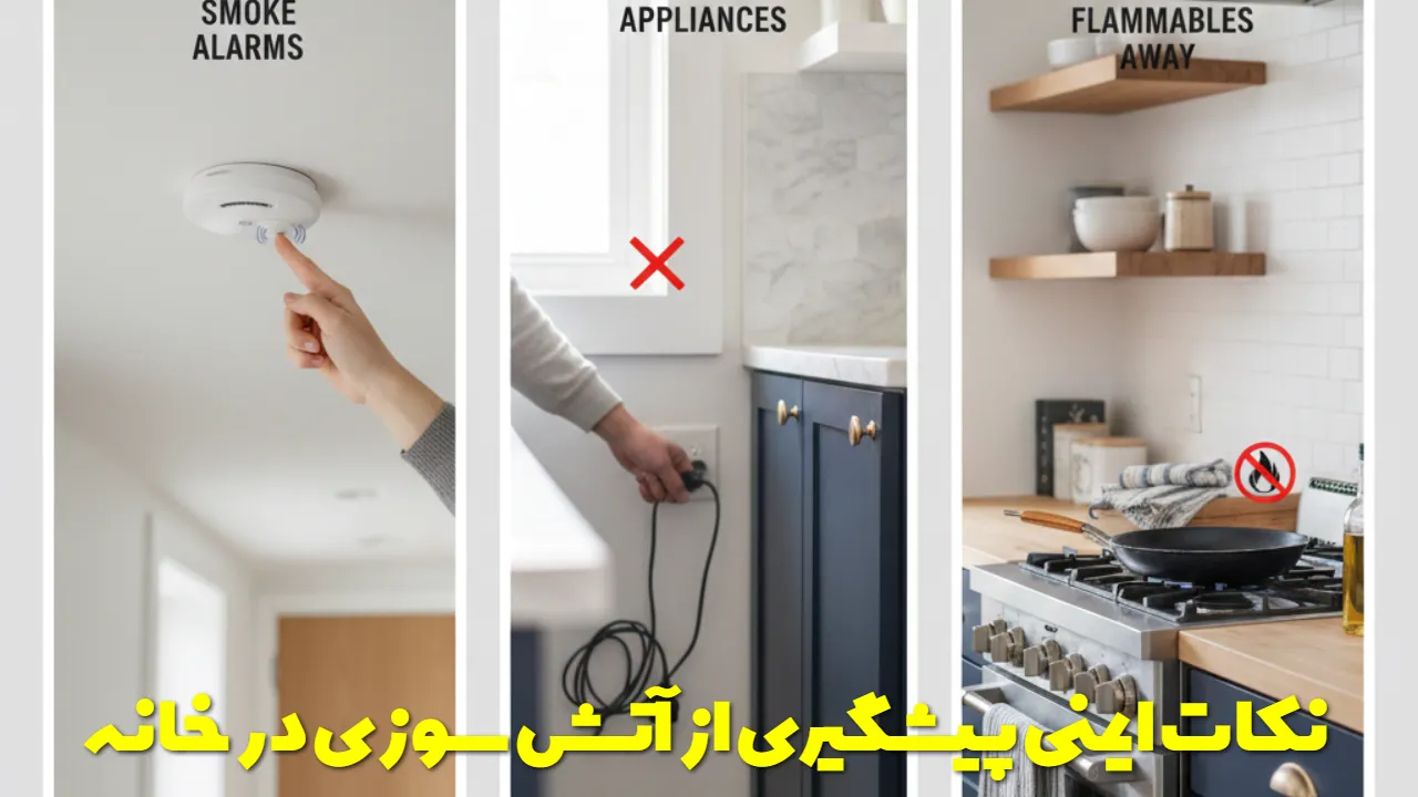 نکات ایمنی پیشگیری از آتش سوزی در خانه
