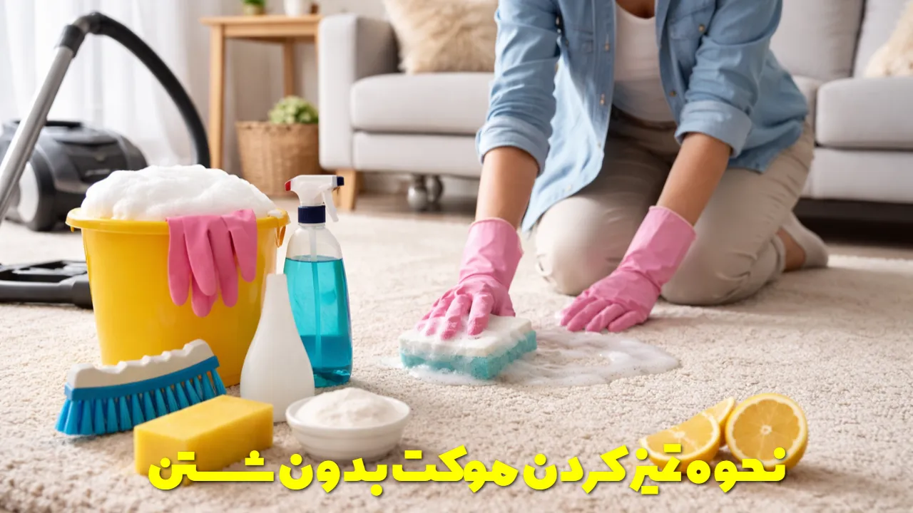 نحوه تمیز کردن موکت بدون شستن