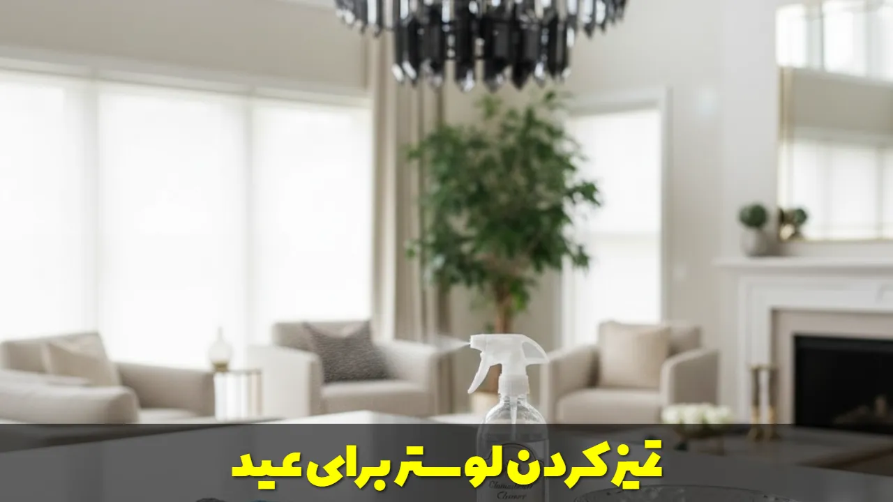 تمیز کردن لوستر برای عید