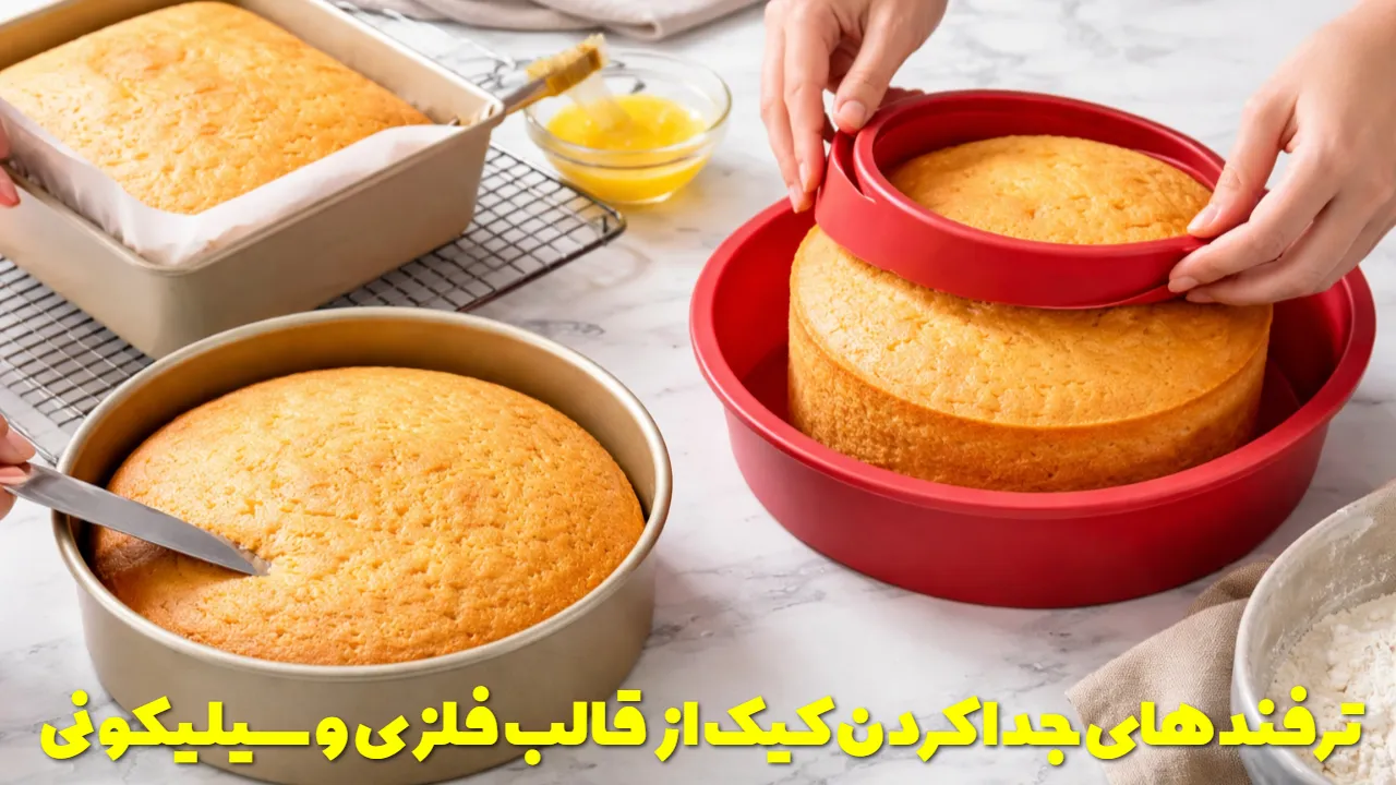 ترفندهای جدا کردن کیک از قالب فلزی و سیلیکونی