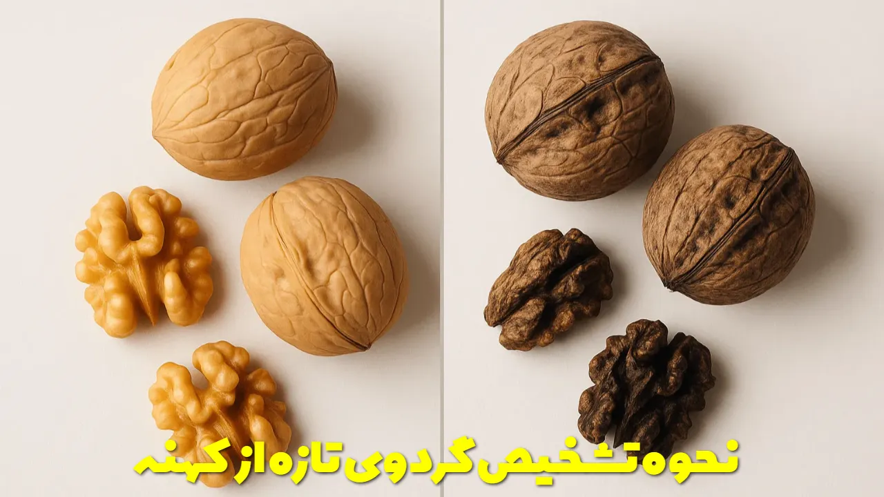 تشخیص گردوی تازه از کهنه