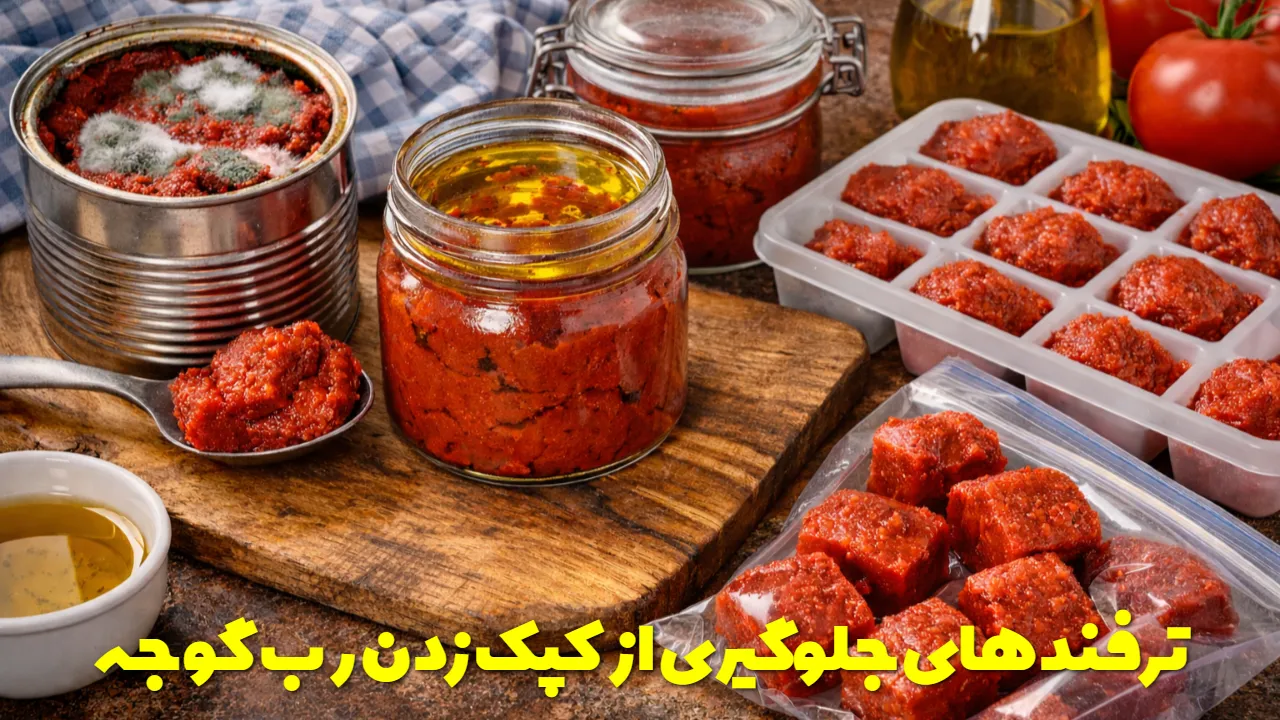 ترفندهای جلوگیری از کپک زدن رب گوجه