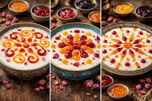 تزیین شیر برنج مجلسی