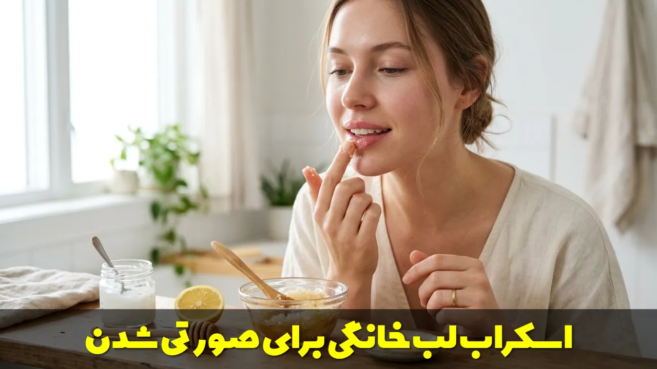 اسکراب لب خانگی برای صورتی شدن