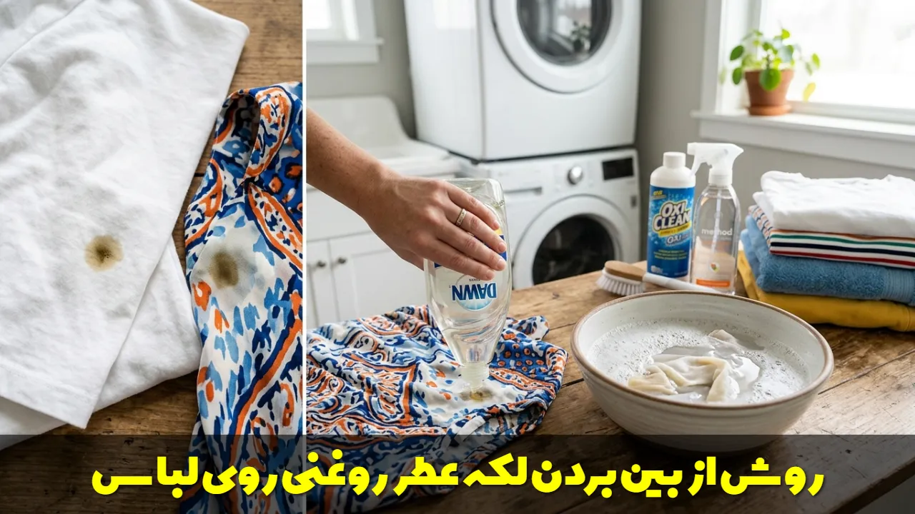روش از بین بردن لکه عطر روغنی روی لباس