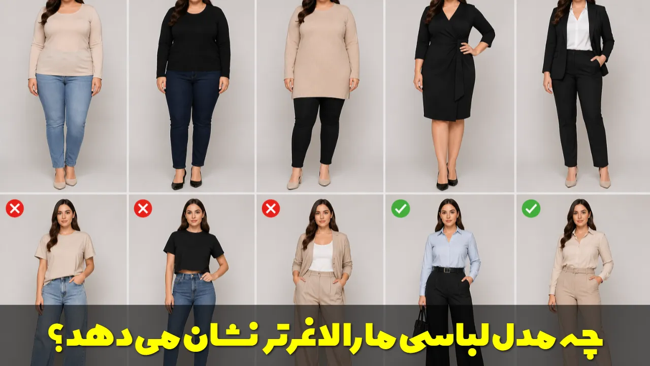 چه مدل لباسی ما را لاغرتر و شکم را کوچک نشان می دهد؟