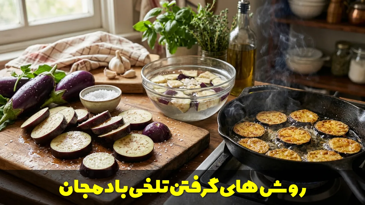 روش های گرفتن تلخی بادمجان