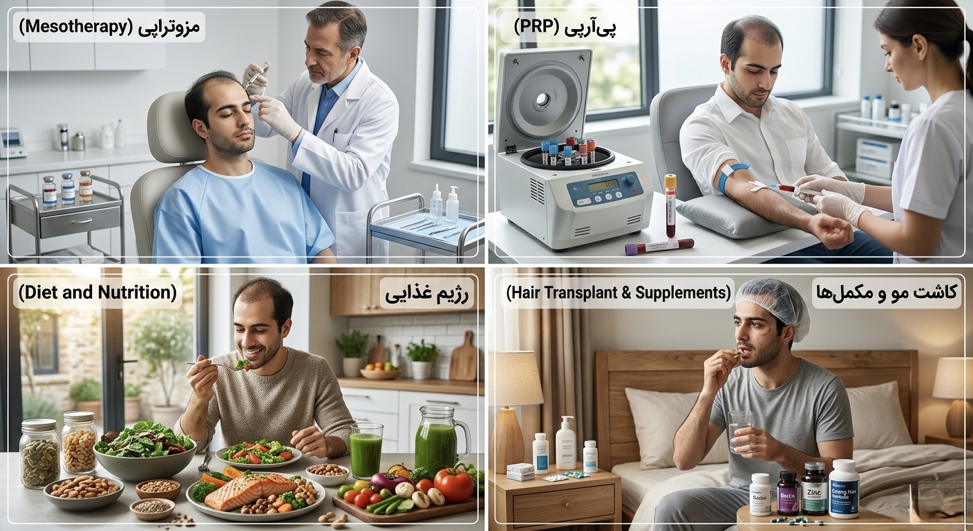 چرا خط رویش مو عقب میرود؟