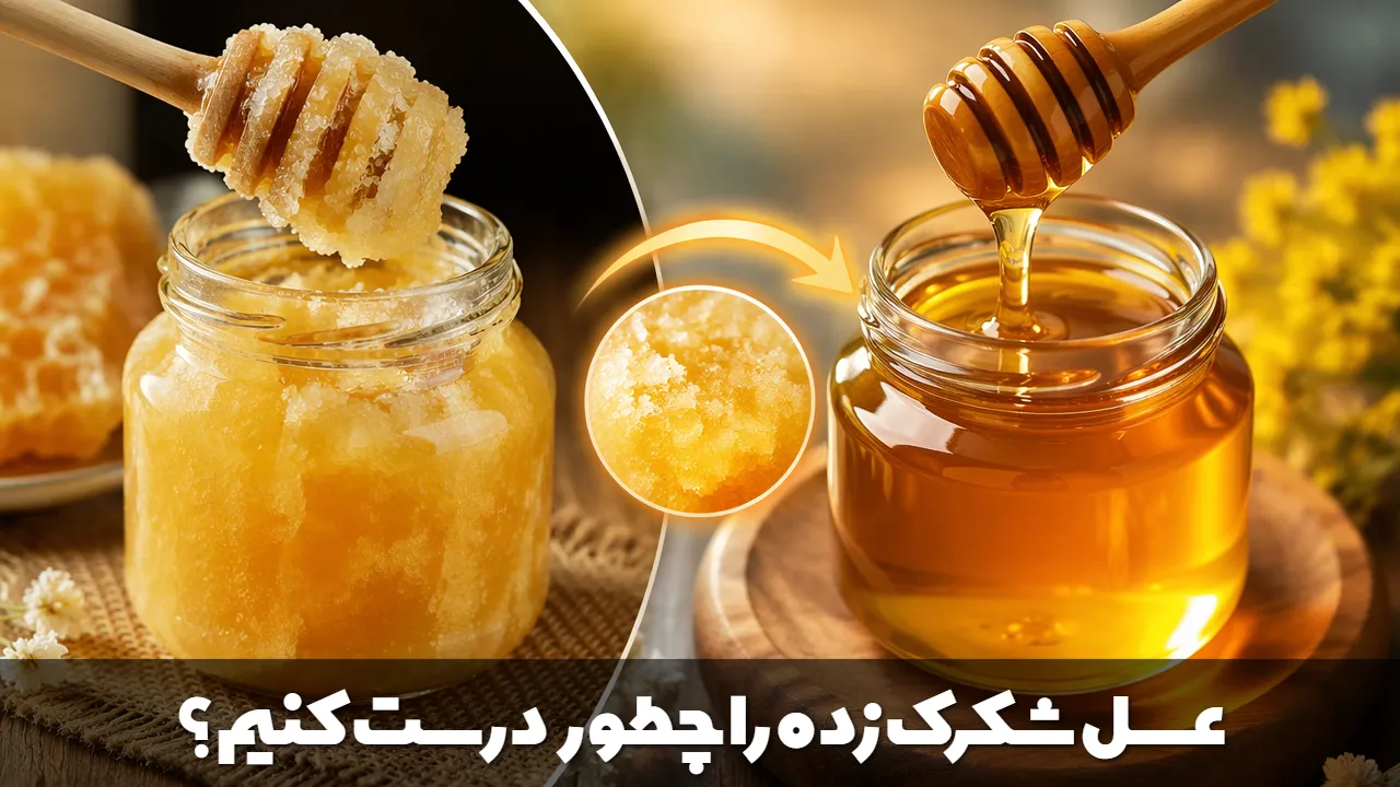 عسل شکرک زده را چطور درست کنیم؟ علت و روش برگرداندن به حالت اصلی