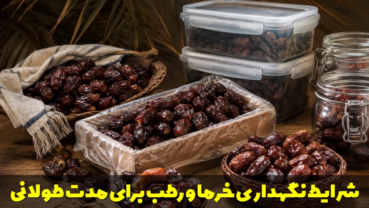 شرایط نگهداری خرما و رطب برای مدت طولانی