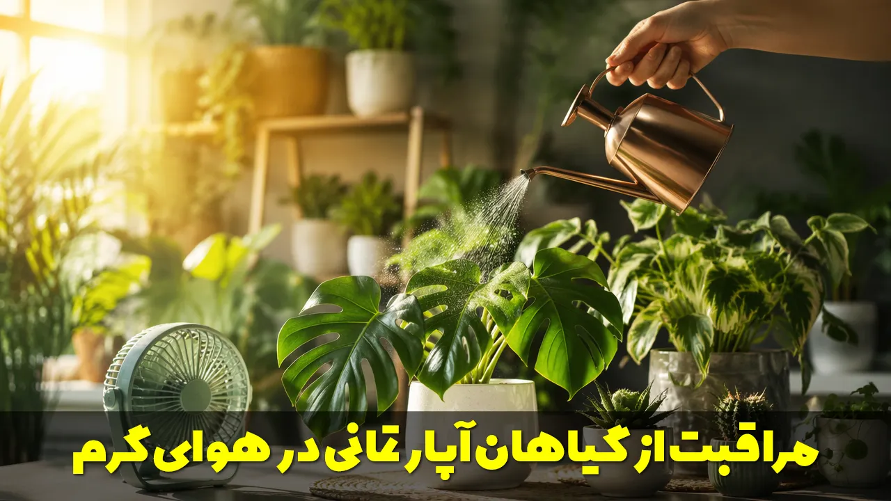 مراقبت از گیاهان آپارتمانی در هوای گرم | راهنمای کامل و نکات مهم