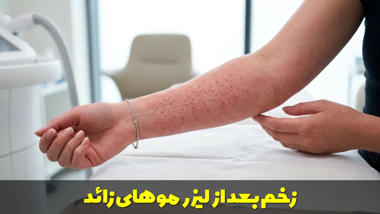 زخم بعد از لیزر موهای زائد