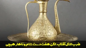 ضرب المثل آفتابه لگن هفت دست شام و ناهار هیچی