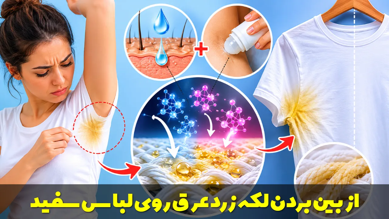 از بین بردن لکه زرد عرق روی لباس سفید