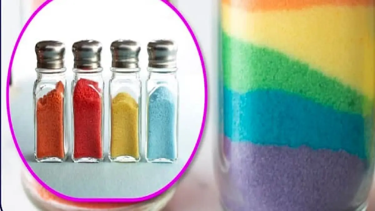 روش ساخت نمک های رنگی برای کاردستی و بازی