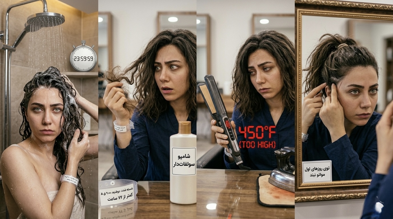 موج دار شدن مو بعد از کراتین