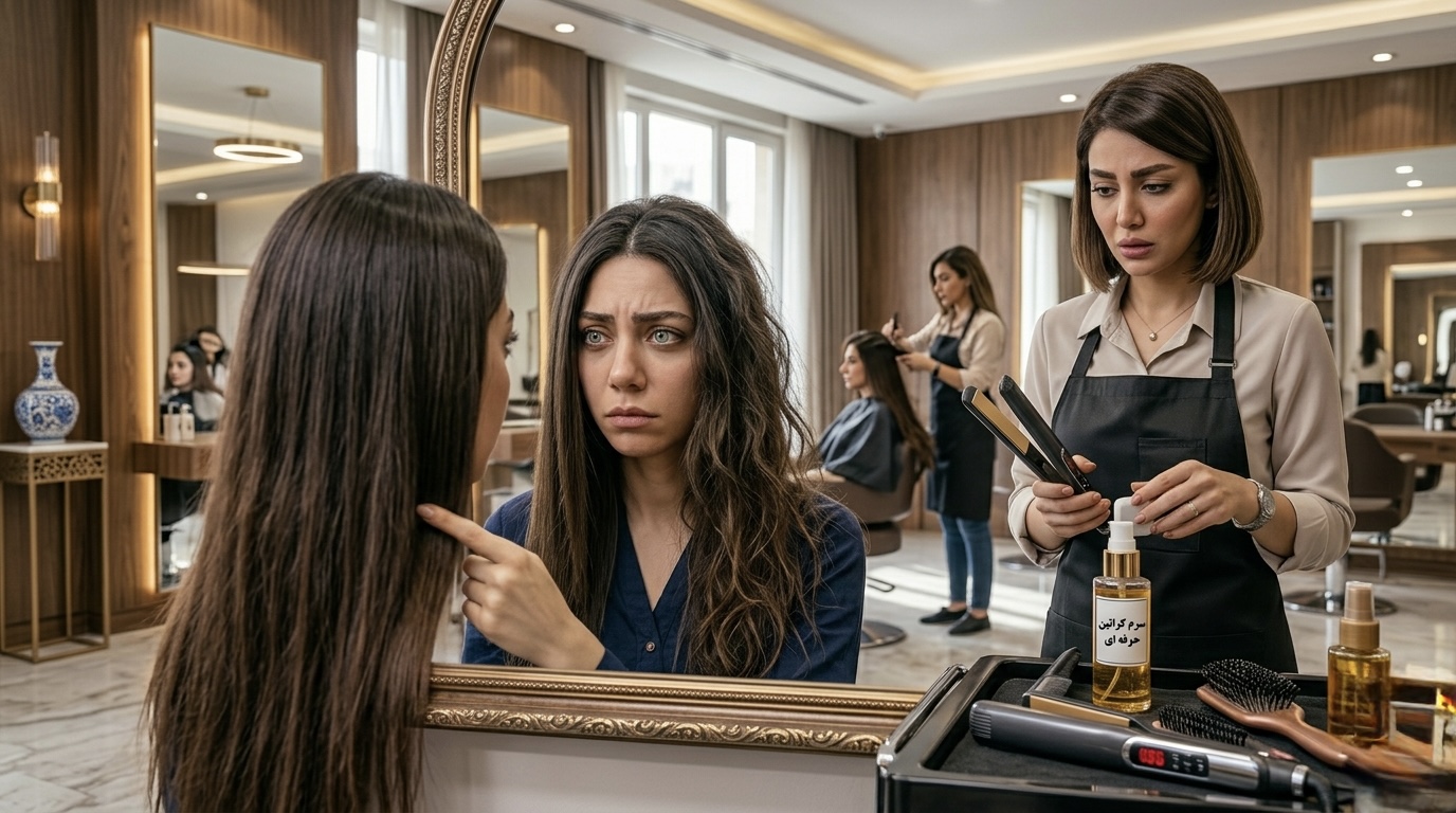 موج دار شدن مو بعد از کراتین