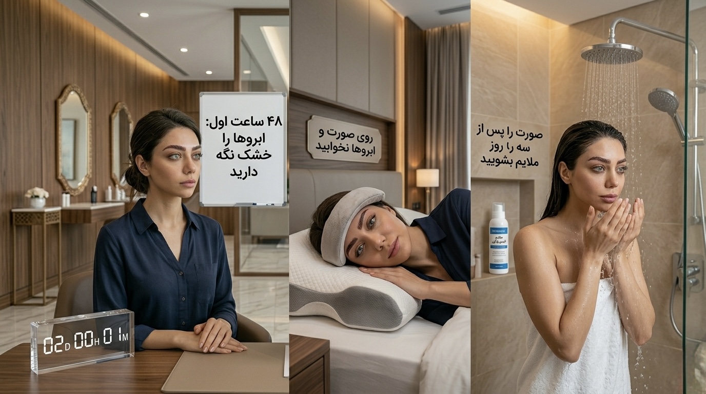 مراقبت های بعد از کاشت ابرو