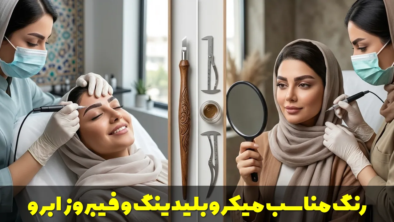 رنگ مناسب میکروبلیدینگ و فیبروز ابرو
