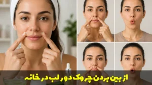 از بین بردن چروک دور لب در خانه