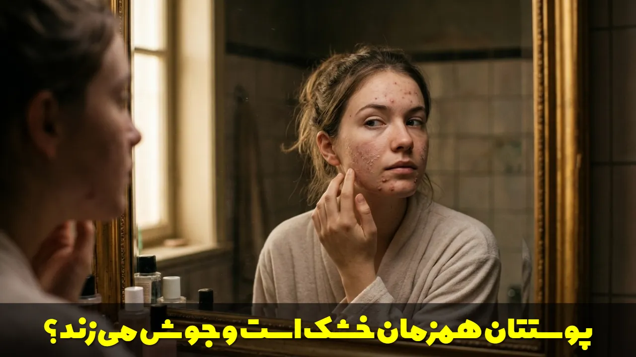 پوستتان همزمان خشک است و جوش می زند؟