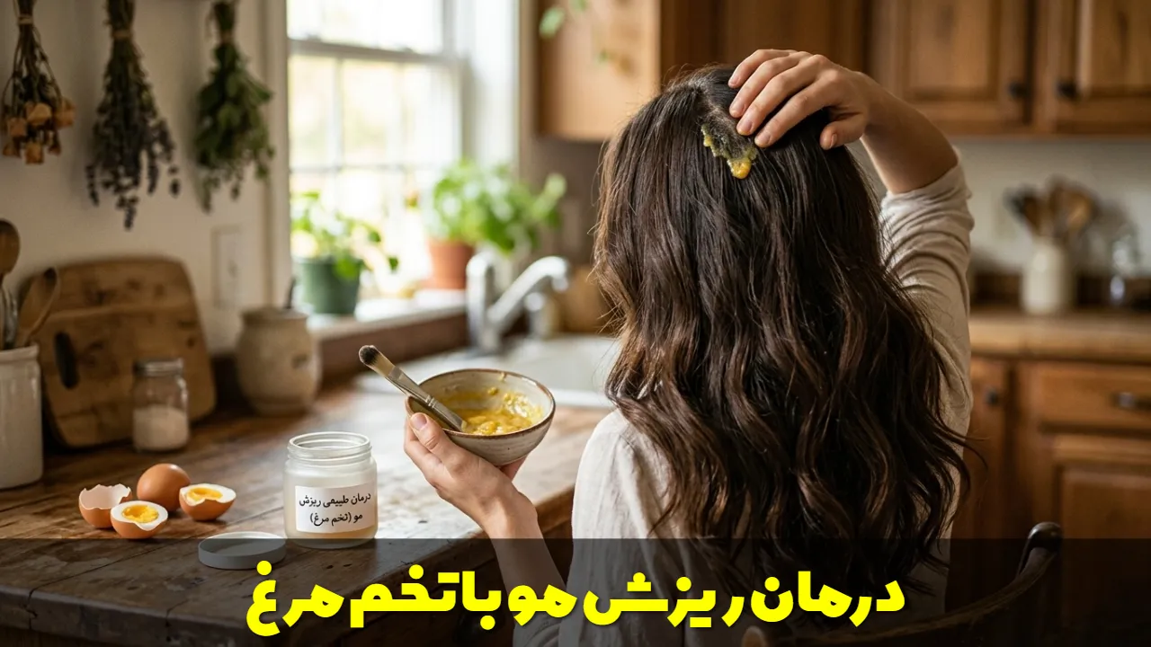 درمان ریزش مو با تخم مرغ