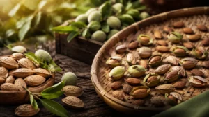 خشک کردن بادام تازه
