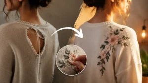 پارگی لباس را به یک طرح زیبا تبدیل کنید